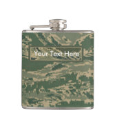 US Military Green Camouflage 6 oz oder 8 oz Flask Flachmann (Vorderseite)