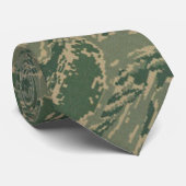 US Military Green Camouflage Men's Krawatte (Gerollt)
