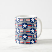 US MILITARY ROUNDEL - Graue Camouflage Kaffeetasse (VorderseiteRechts)