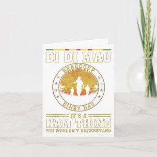 US Military Vietnam War Vets Gift Di Mau Dinky Karte