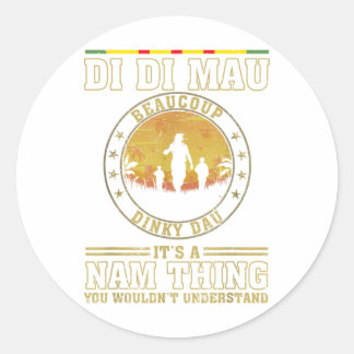 US Military Vietnam War Vets Gift Di Mau Dinky Runder Aufkleber