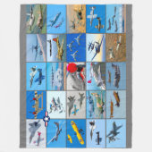 US MILITARY WARBIRD AIRCRAFT "MONTAGE" FLEECEDECKE (Vorderseite)