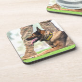 US MILITARY WORKING DOG GETRÄNKEUNTERSETZER (Linke Seite)