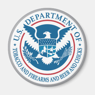 US-Ministerium für Tabak und Feuerwaffen und Bier Magnet