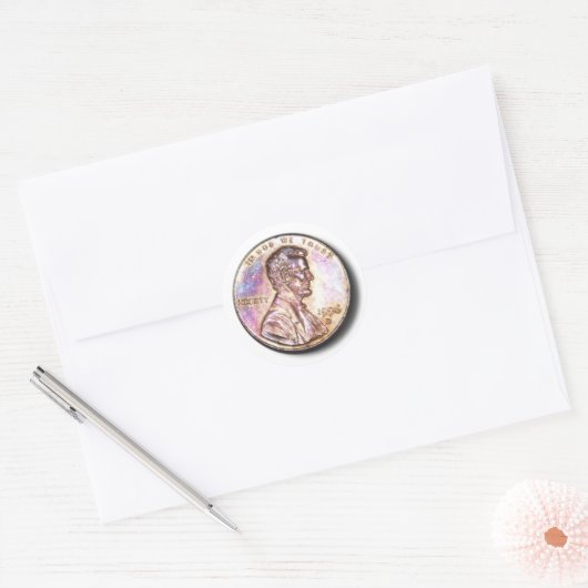 US-Münze Penny Runder Aufkleber (Umschlag)