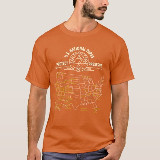 Us National Park Camping All 63 Us National Par T-Shirt (Vorderseite)