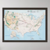 US National Trails System Map (2004) Vereinigte St Poster (Vorne)