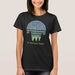US-Nationalparkliste Weltwandkunstdesign auf Ba T-Shirt