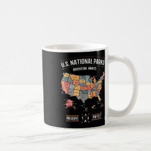 US-Nationalparks Karte Erhalten Schützen Wandern K Kaffeetasse