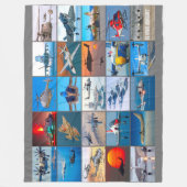 US NAVAL AIRCRAFT "MONTAGE" FLEECEDECKE (Vorderseite)