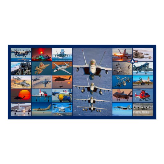 US NAVAL AIRCRAFT "MONTAGE" POSTER (Vorderseite)
