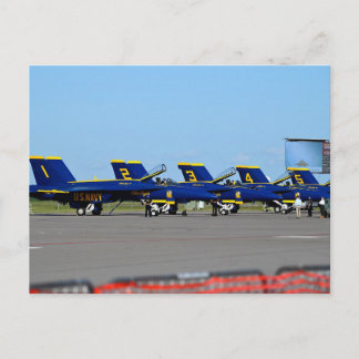 US Navy Blue Angels Jets aufgereiht auf dem Vorfel Postkarte