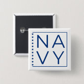 US-NAVY-Button in Blau und Weiß Button (Vorne & Hinten)