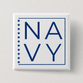 US-NAVY-Button in Blau und Weiß Button (Vorderseite)