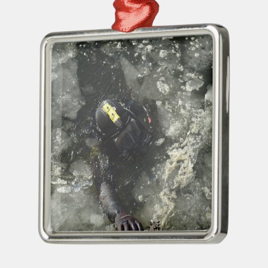 US Navy Diver Silbernes Ornament (Links)
