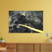 US Navy Diver startet seinen Tauchgang Leinwanddruck (Insitu (Wohnzimmer))