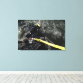 US Navy Diver startet seinen Tauchgang Leinwanddruck (Insitu (Holzboden))