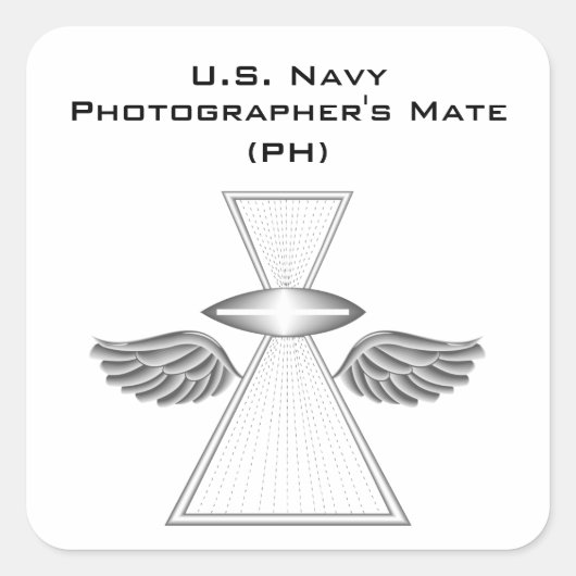 US-Navy-Fotograf-Mate (PH)-2-Sticker Quadratischer Aufkleber (Vorderseite)