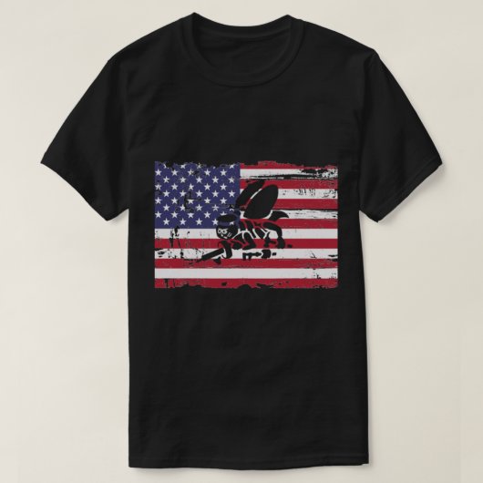 US Navy Seabes American Flag Seabee Logo T-Shirt (Design vorne)
