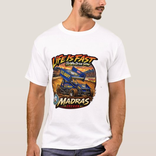 US Navy Sprint Car Life Is Fast T-Shirt (Vorderseite)