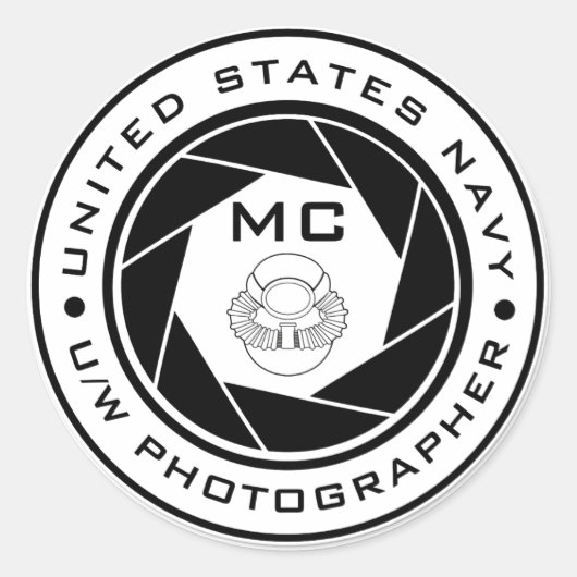 US Navy Underwater Fotograf MC SCUBA Sticker (Vorderseite)