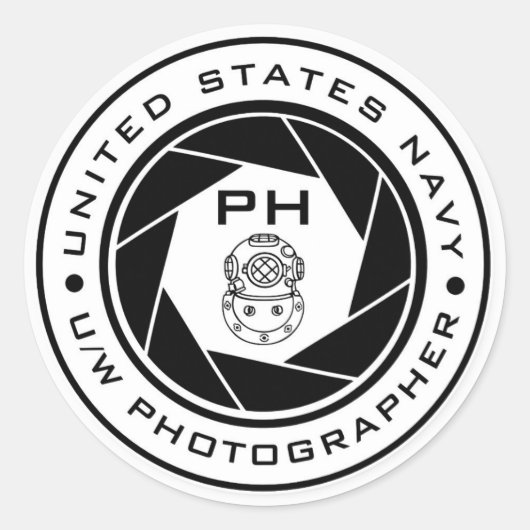 US Navy Underwater Fotograf PH Diver Sticker (Vorderseite)