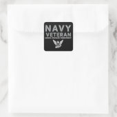 US Navy Veteran Ehre Mut Verpflichtung Quadratischer Aufkleber (Tasche)