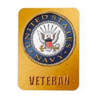 US Navy Veteran Flexible Foto Magnet