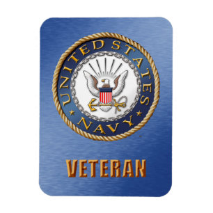 US Navy Veteran Flexible Foto Magnet