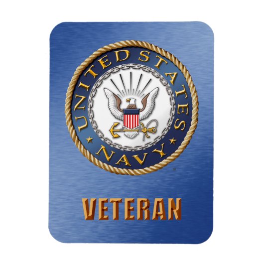 US Navy Veteran Flexible Foto Magnet (Vertikal)