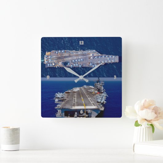 US-NUKLEARER FLUGZEUGFÜHRER QUADRATISCHE WANDUHR (Zuhause)