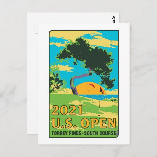 US open 2021 torrey Pines South Gartgeschenke Postkarte (Vorne/Hinten)