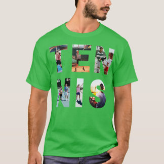 US Open tennis photographische Briefe T-Shirt