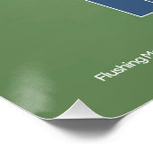 US Open Tennisplatz-Illustration Poster (Ecke)