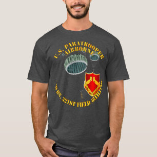 US Paratrooper 2. Bn 321. Field Artillery DUI T-Shirt
