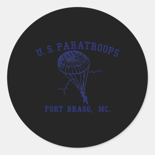 Us Paratroops Fort Bragg Nc Ww2 Runder Aufkleber (Vorderseite)