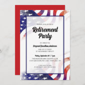 US-Party für das Militärruhestand unter der Flagge Einladung (Vorne/Hinten)