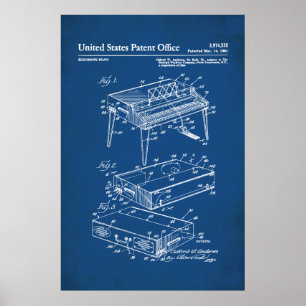 US-Patent - Electric Piano Poster
