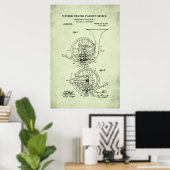 US-Patent - Französisches Horn Poster (Heimbüro)
