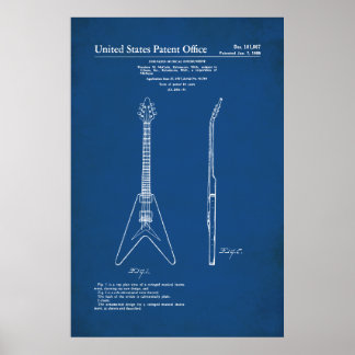 US-Patent - Gibson Flying V Poster