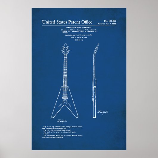 US-Patent - Gibson Flying V Poster (Vorne)