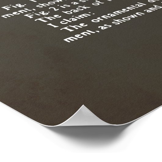 US-Patent - Gibson Flying V Poster (Ecke)