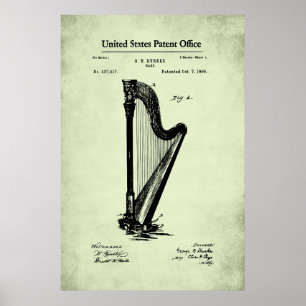 US-Patent - Harfe Poster