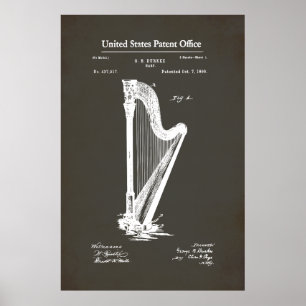 US-Patent - Harfe Poster