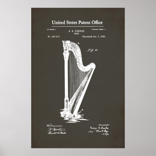 US-Patent - Harfe Poster (Vorne)