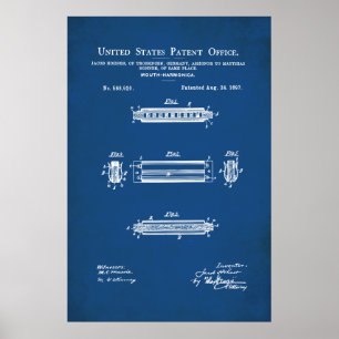 US-Patent - Harmonica Poster