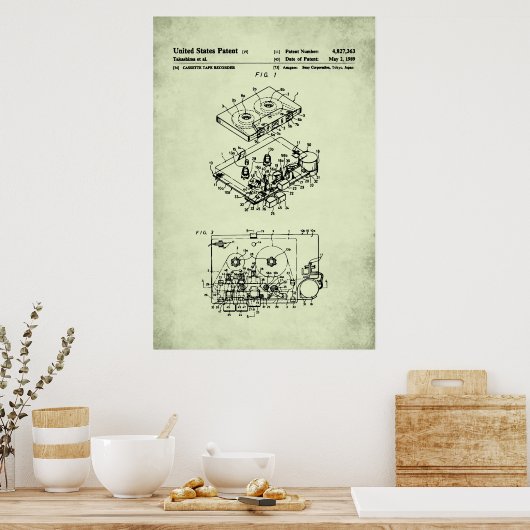 US-Patent - Kassette Player Poster (Küche)