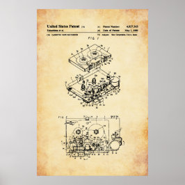 US-Patent - Kassette Player Poster