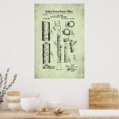 US-Patent - Klarinette Poster (Küche)