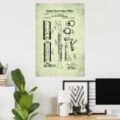US-Patent - Klarinette Poster (Heimbüro)